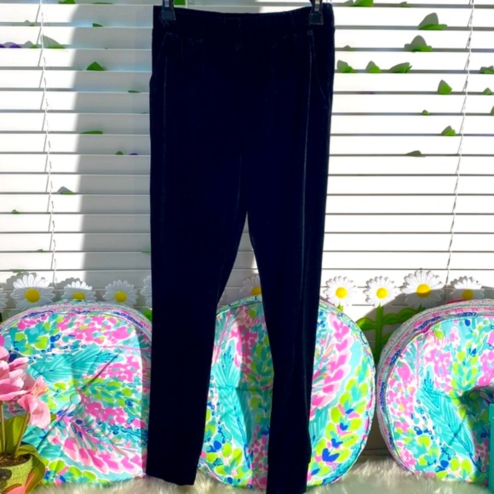 Tic Toc black velour pants with pockets